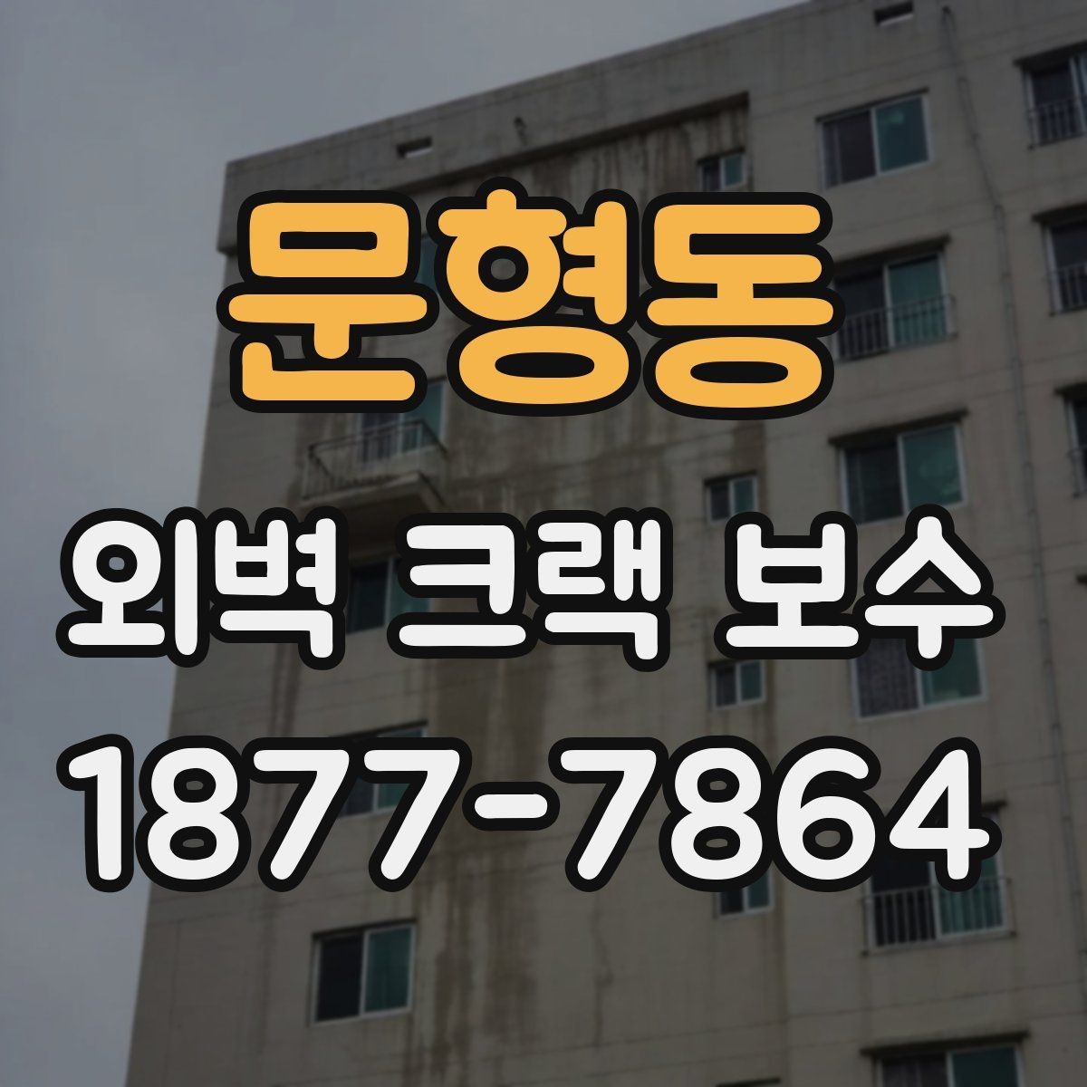 문형동 외벽 크랙 보수 시 균열 폭에 따라 달라지는 대응