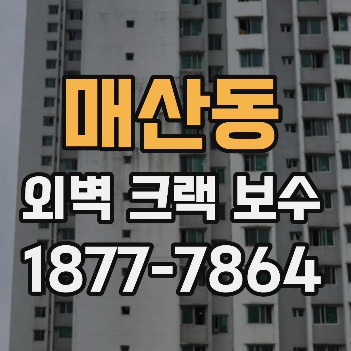 매산동 외벽 크랙 보수