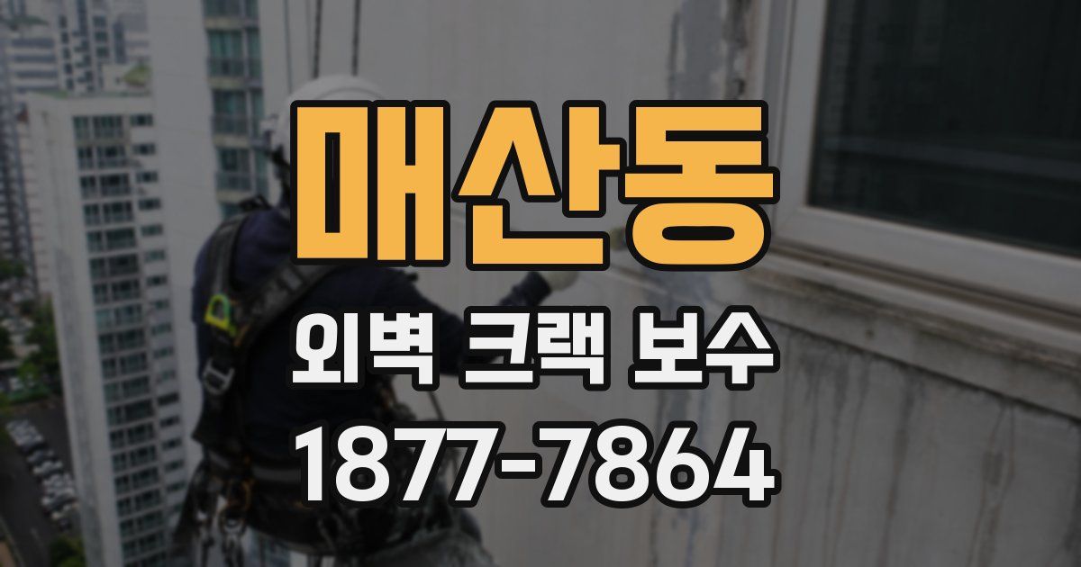 매산동 외벽 크랙 보수