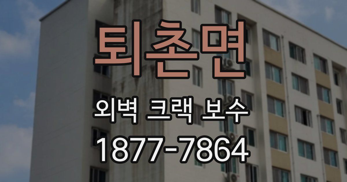퇴촌면 외벽 크랙 보수