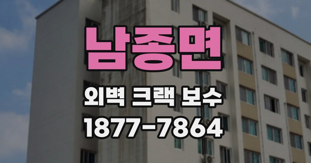 남종면 외벽 크랙 보수