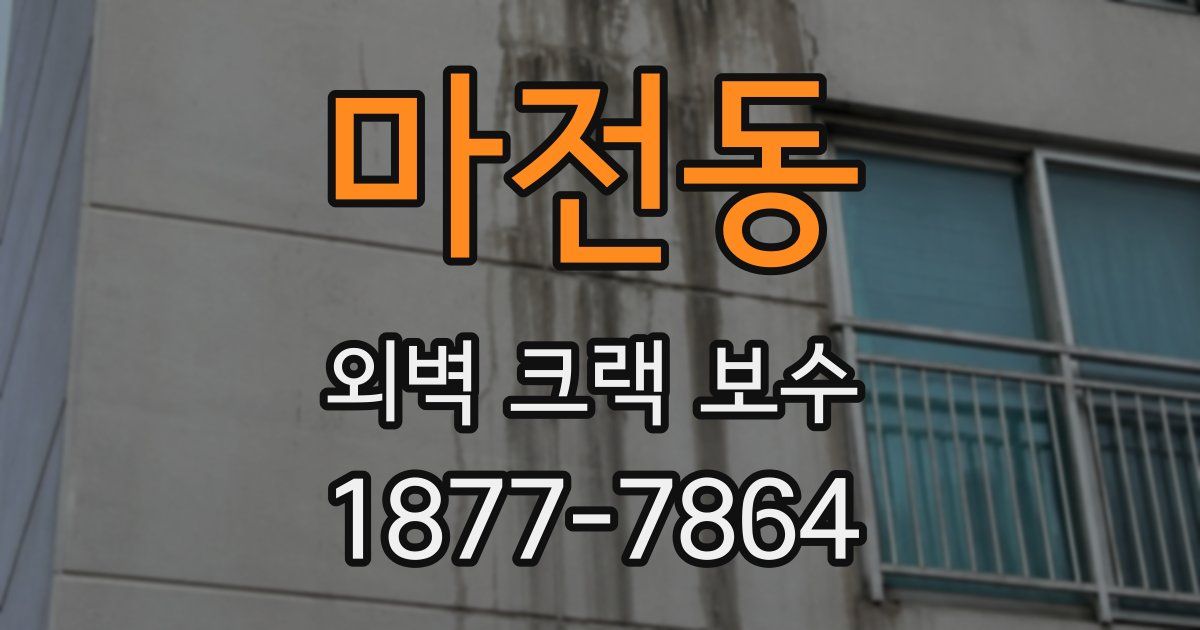 마전동 외벽 크랙 보수