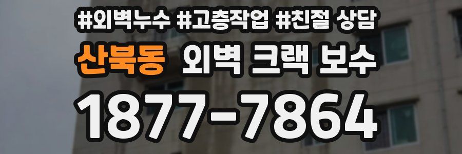 산북동 외벽 크랙 보수