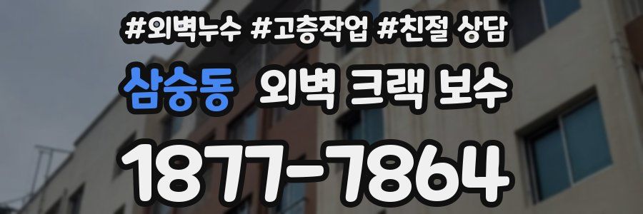 삼숭동 외벽 크랙 보수
