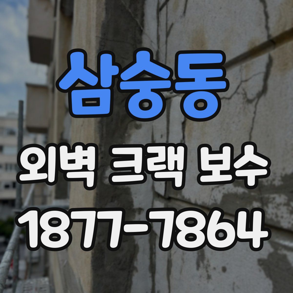 삼숭동 외벽 크랙 보수