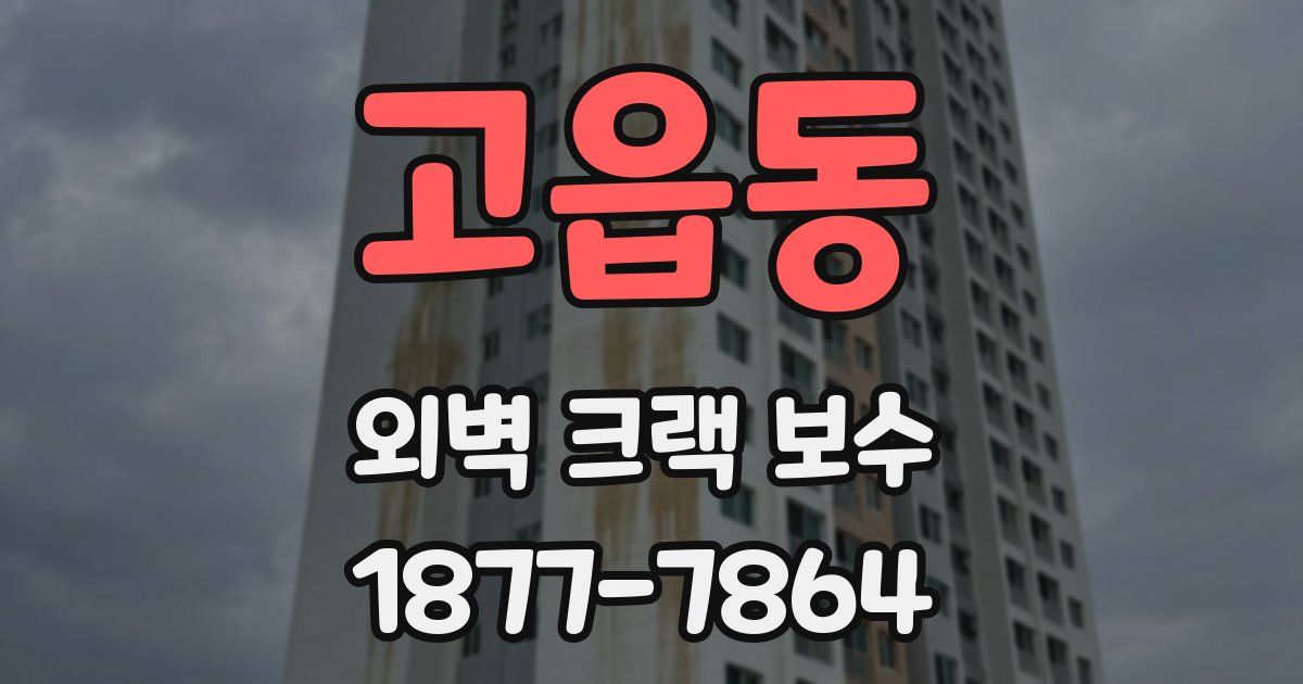 고읍동 외벽 크랙 보수
