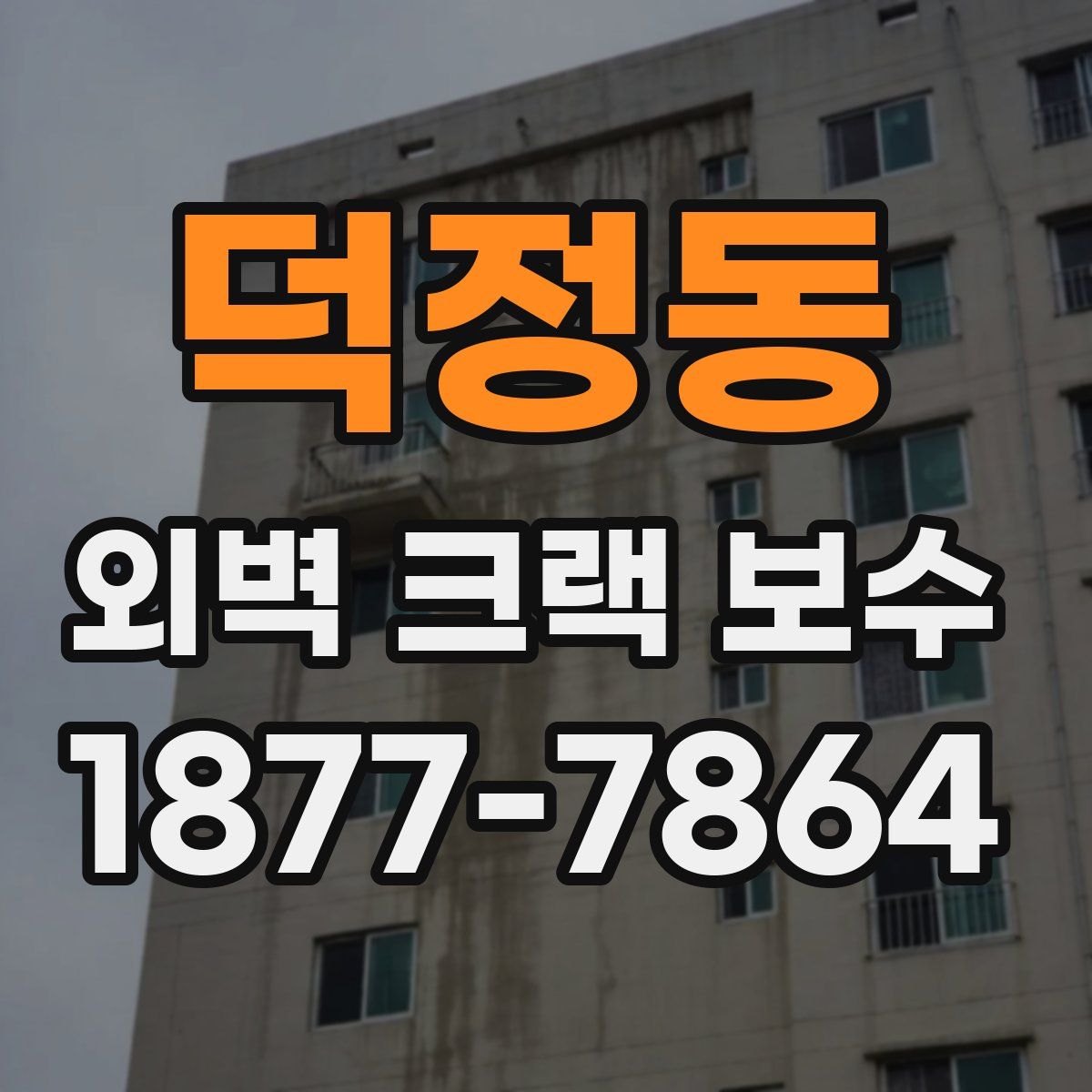 덕정동 외벽 크랙 보수