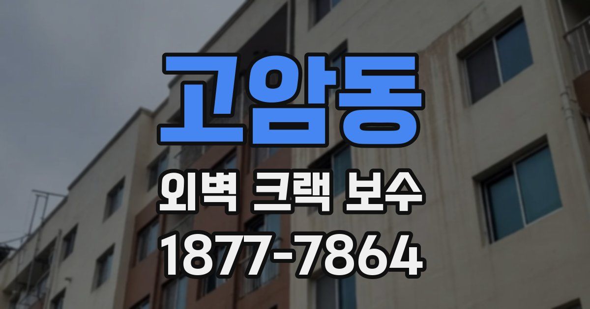 고암동 외벽 크랙 보수