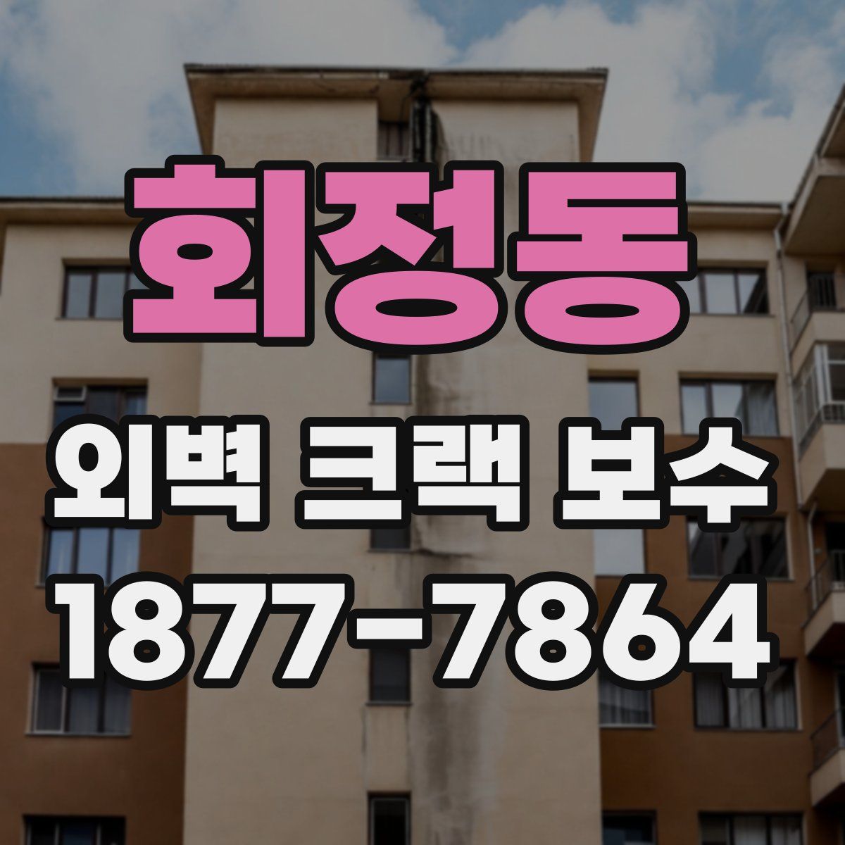회정동 외벽 크랙 보수