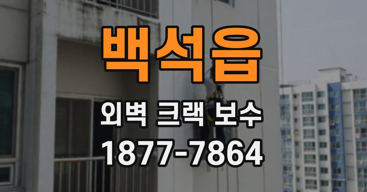 백석읍 외벽 크랙 보수