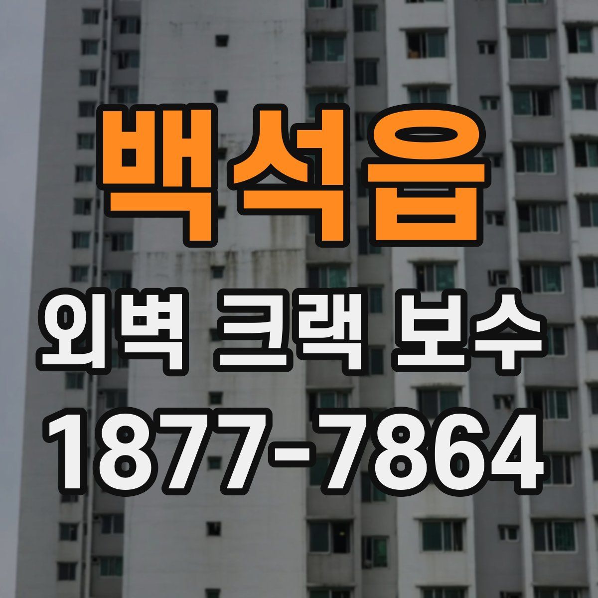 백석읍 외벽 크랙 보수