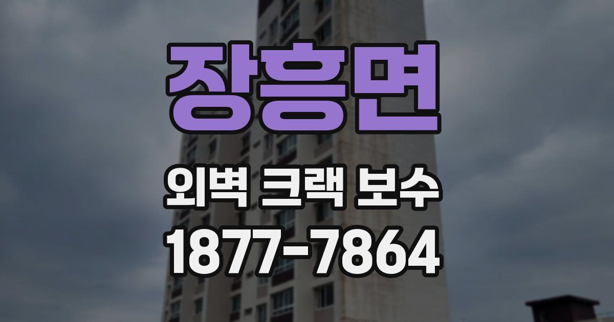 장흥면 외벽 크랙 보수