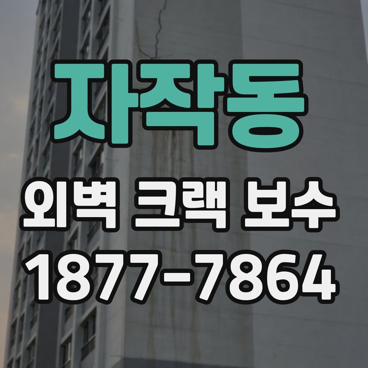 자작동 외벽 크랙 보수 후 관리가 필요한 이유