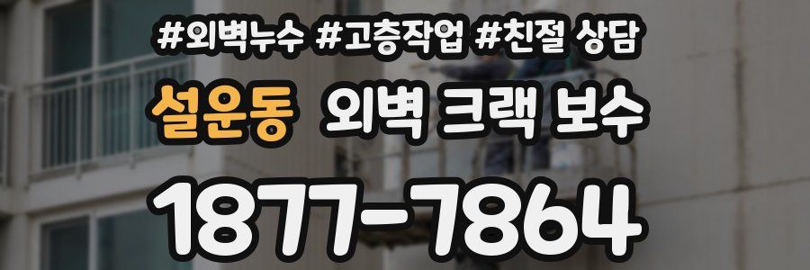 설운동 외벽 크랙 보수