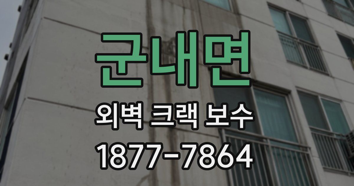 군내면 외벽 크랙 보수
