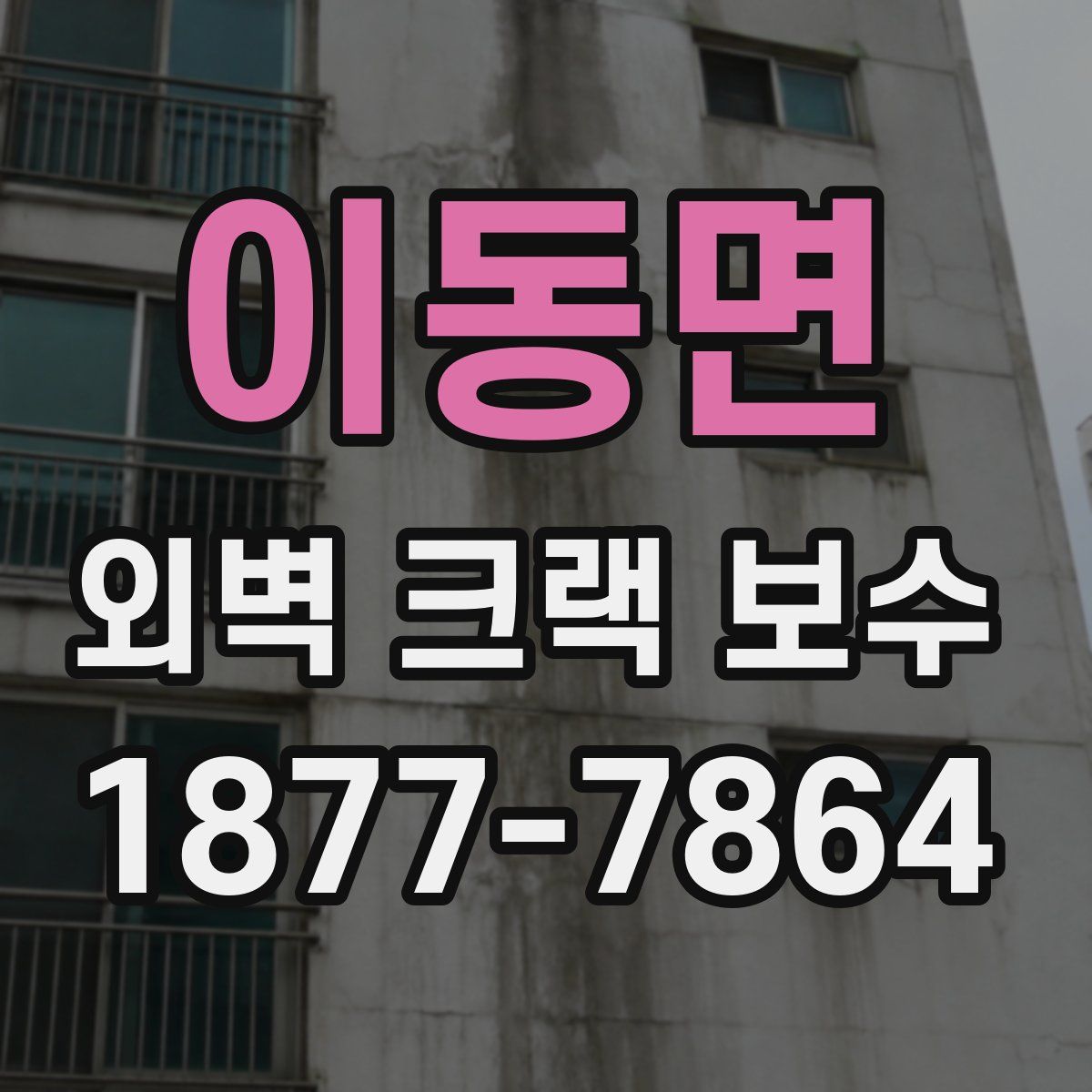 이동면 외벽 크랙 보수