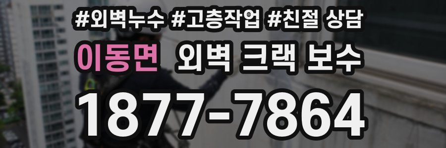 이동면 외벽 크랙 보수