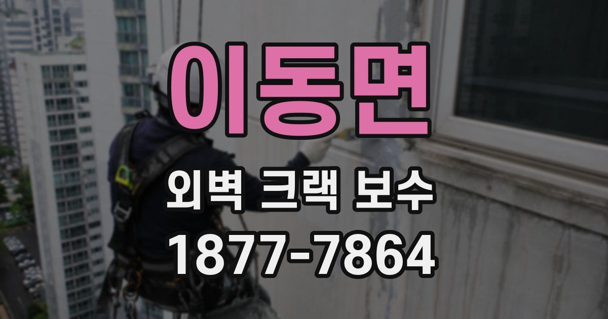 이동면 외벽 크랙 보수
