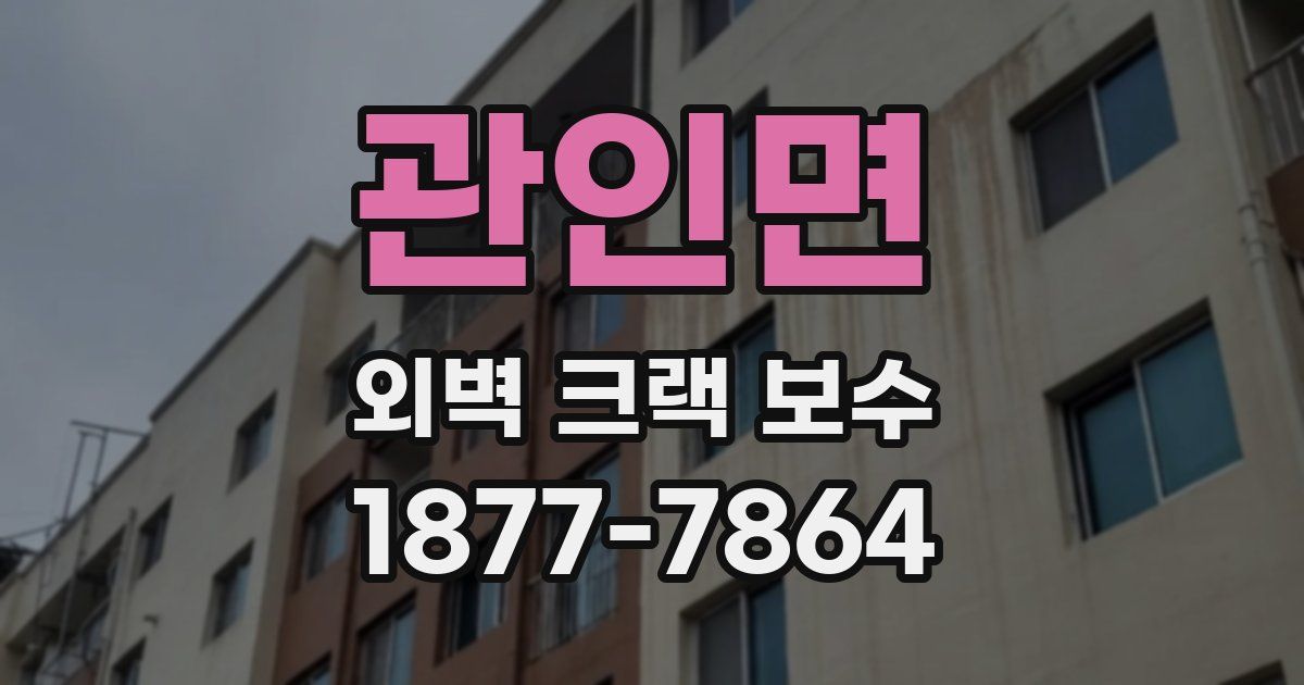 관인면 외벽 크랙 보수