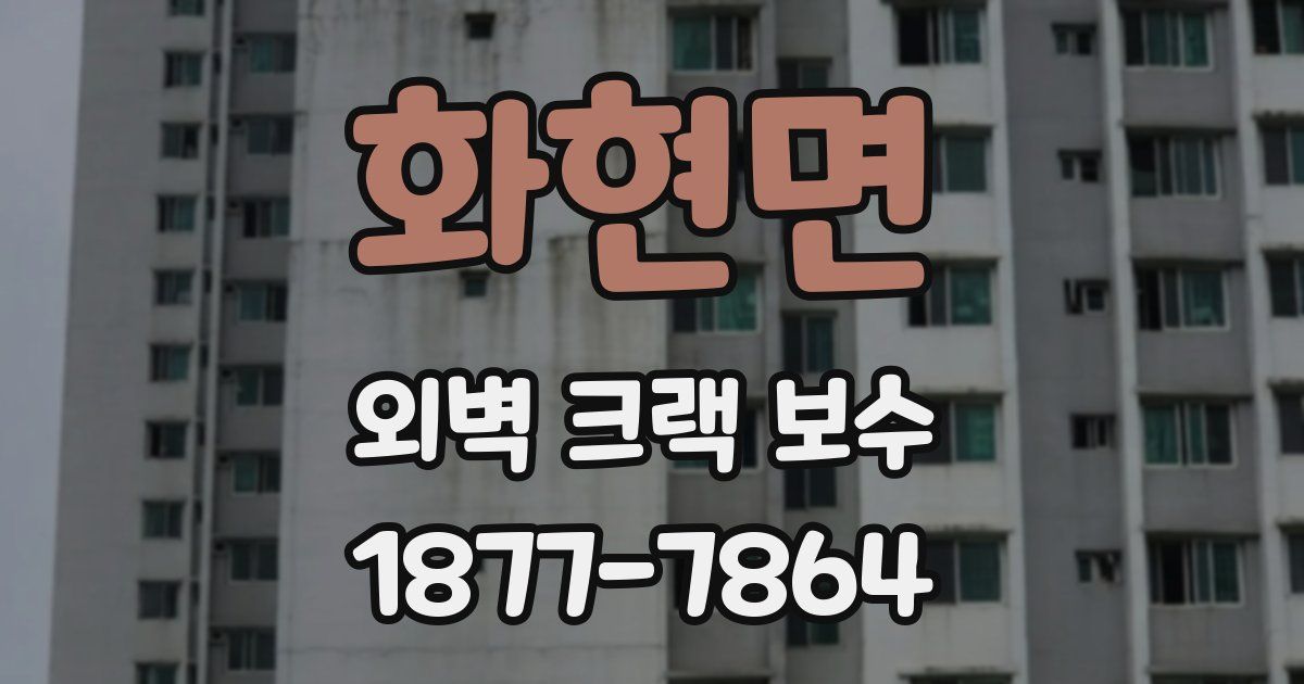 화현면 외벽 크랙 보수