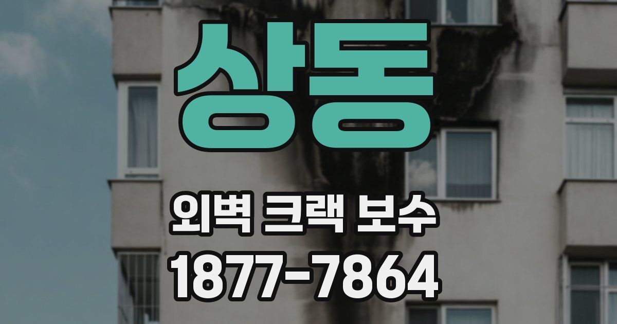 상동 외벽 크랙 보수