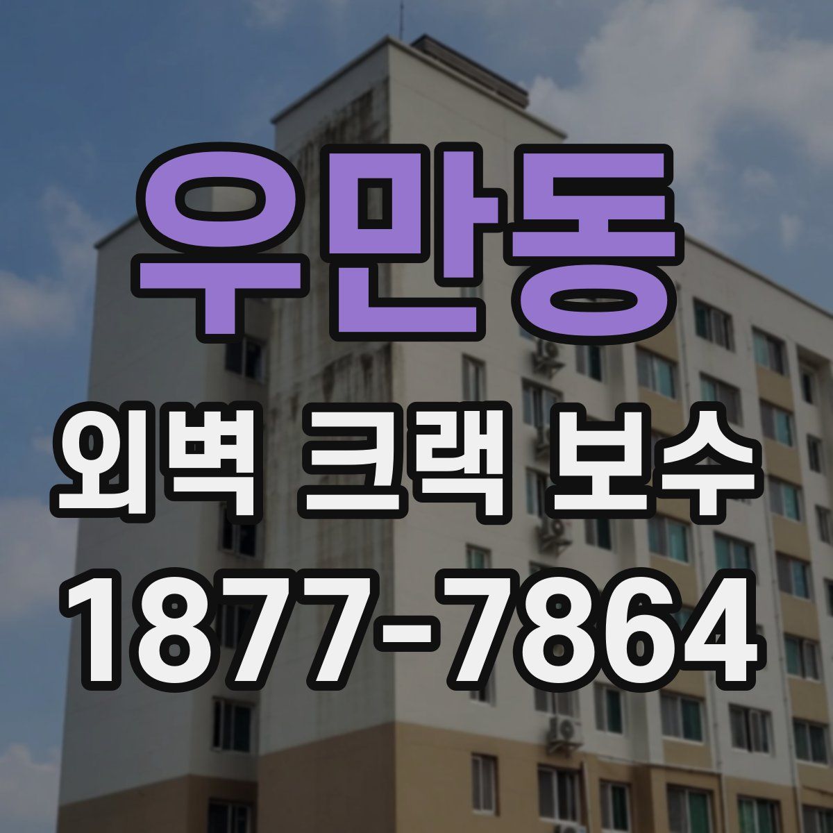 우만동 외벽 크랙 보수
