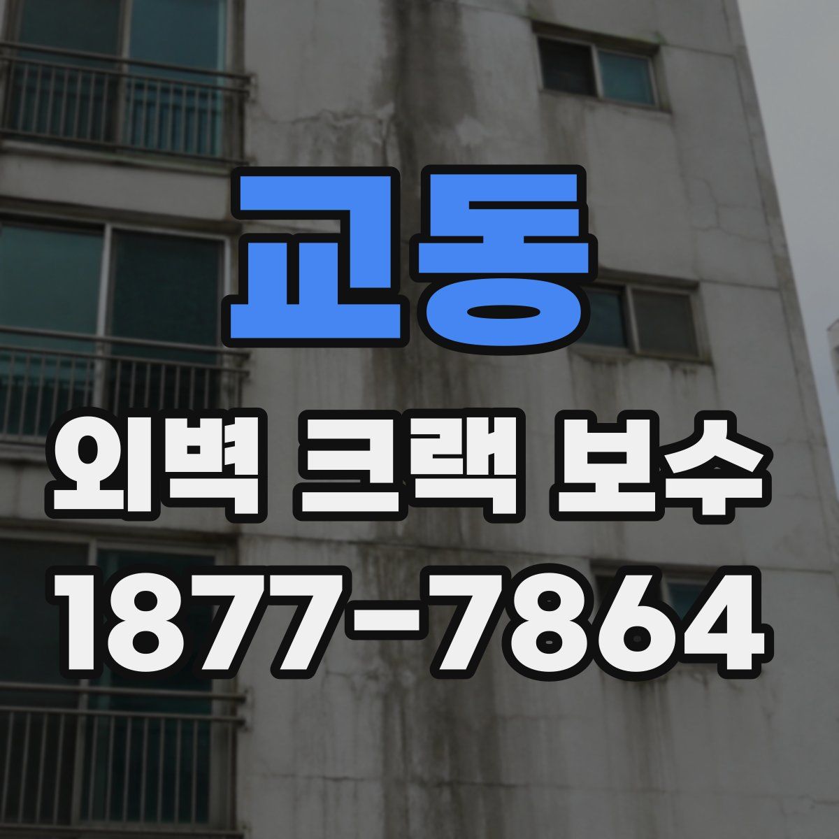 교동 외벽 크랙 보수