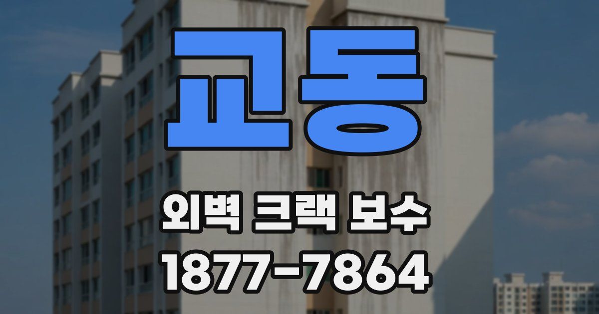 교동 외벽 크랙 보수