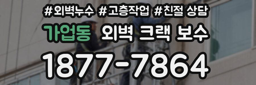가업동 외벽 크랙 보수