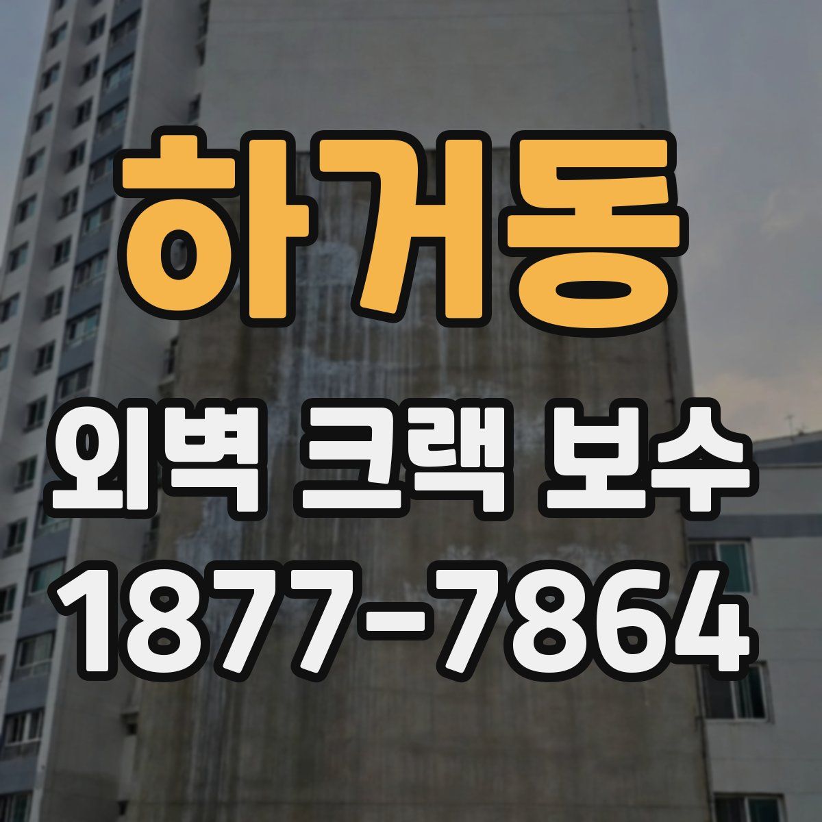 하거동 외벽 크랙 보수