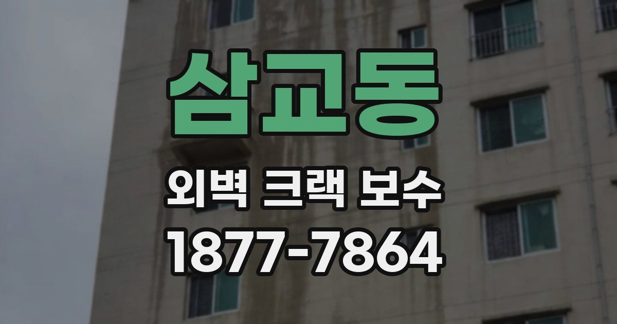 삼교동 외벽 크랙 보수