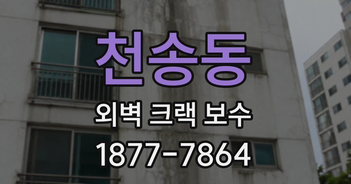 천송동 외벽 크랙 보수