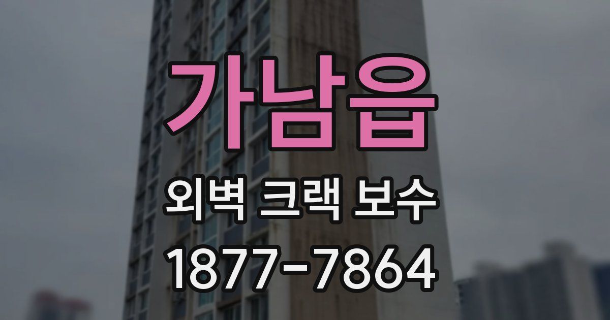 가남읍 외벽 크랙 보수
