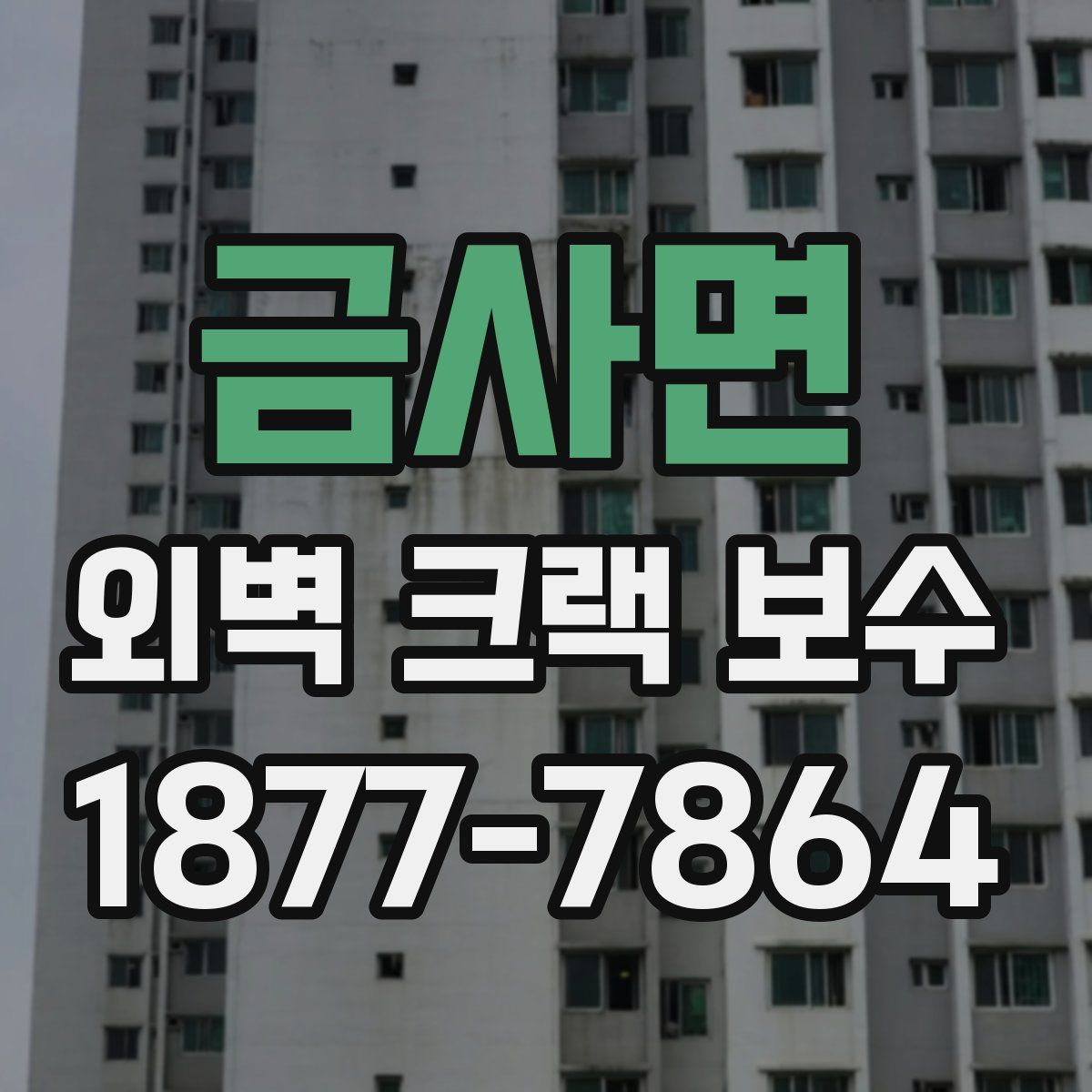 금사면 외벽 크랙 보수