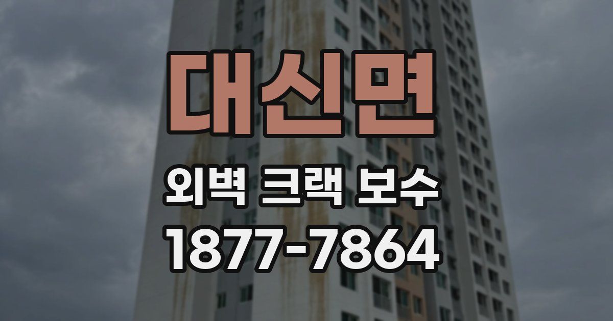 대신면 외벽 크랙 보수