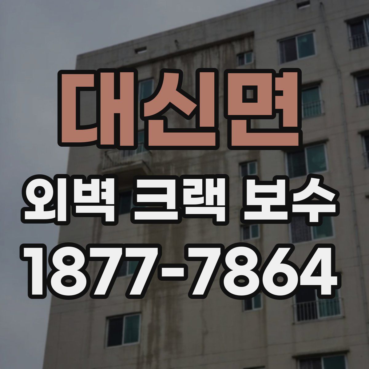 대신면 외벽 크랙 보수