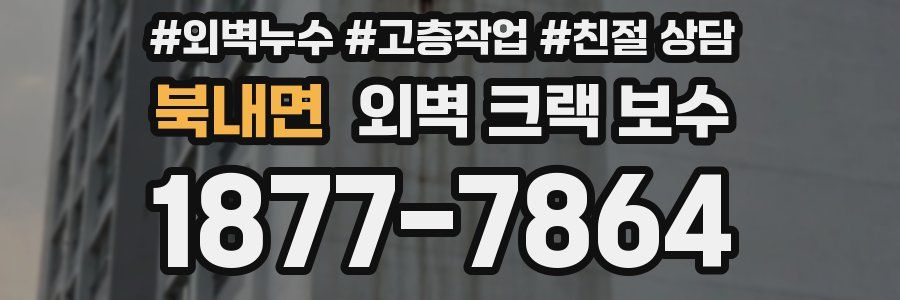 북내면 외벽 크랙 보수
