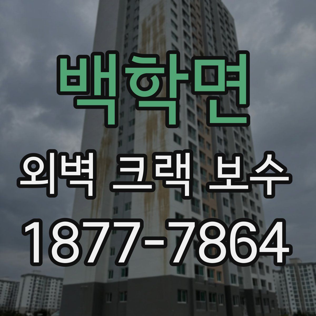 백학면 외벽 크랙 보수