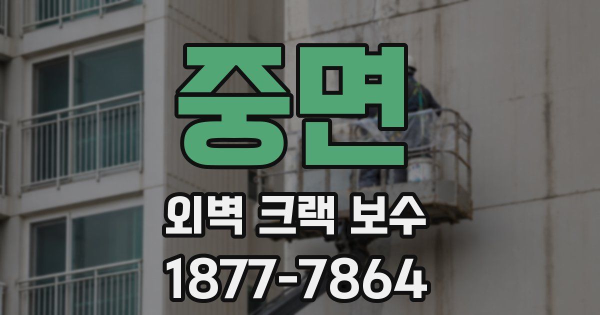 중면 외벽 크랙 보수