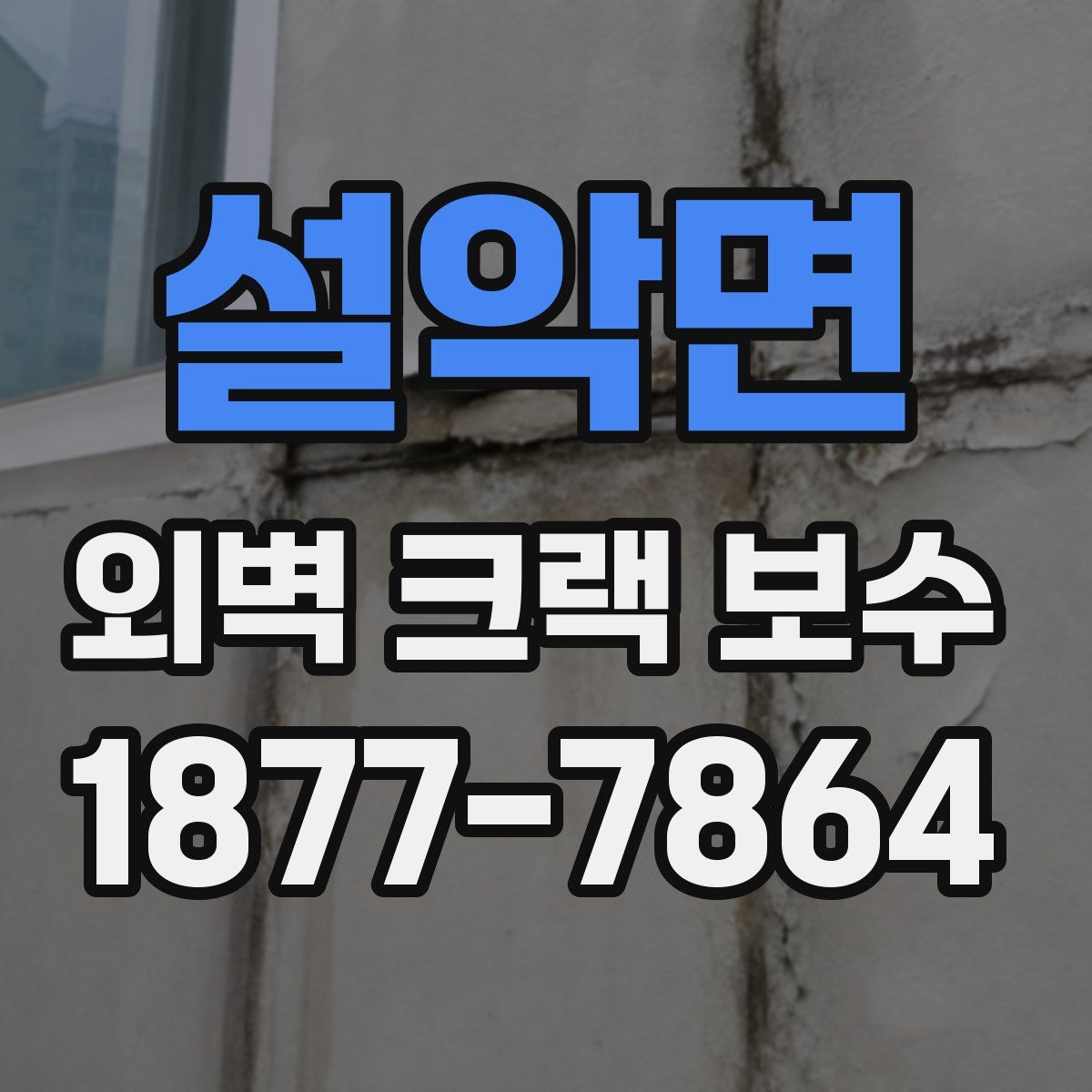설악면 외벽 크랙 보수