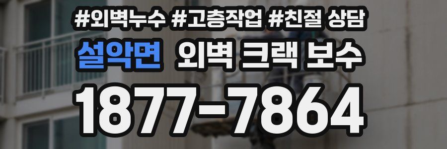 설악면 외벽 크랙 보수