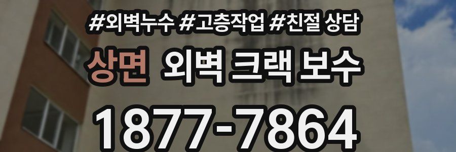 상면 외벽 크랙 보수