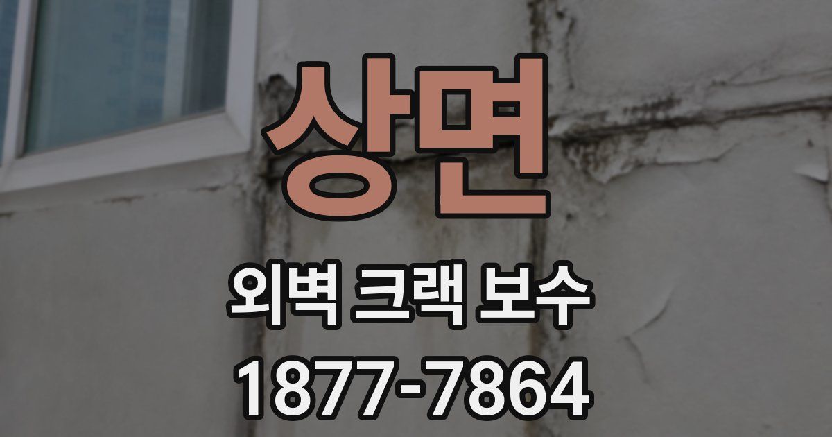 상면 외벽 크랙 보수