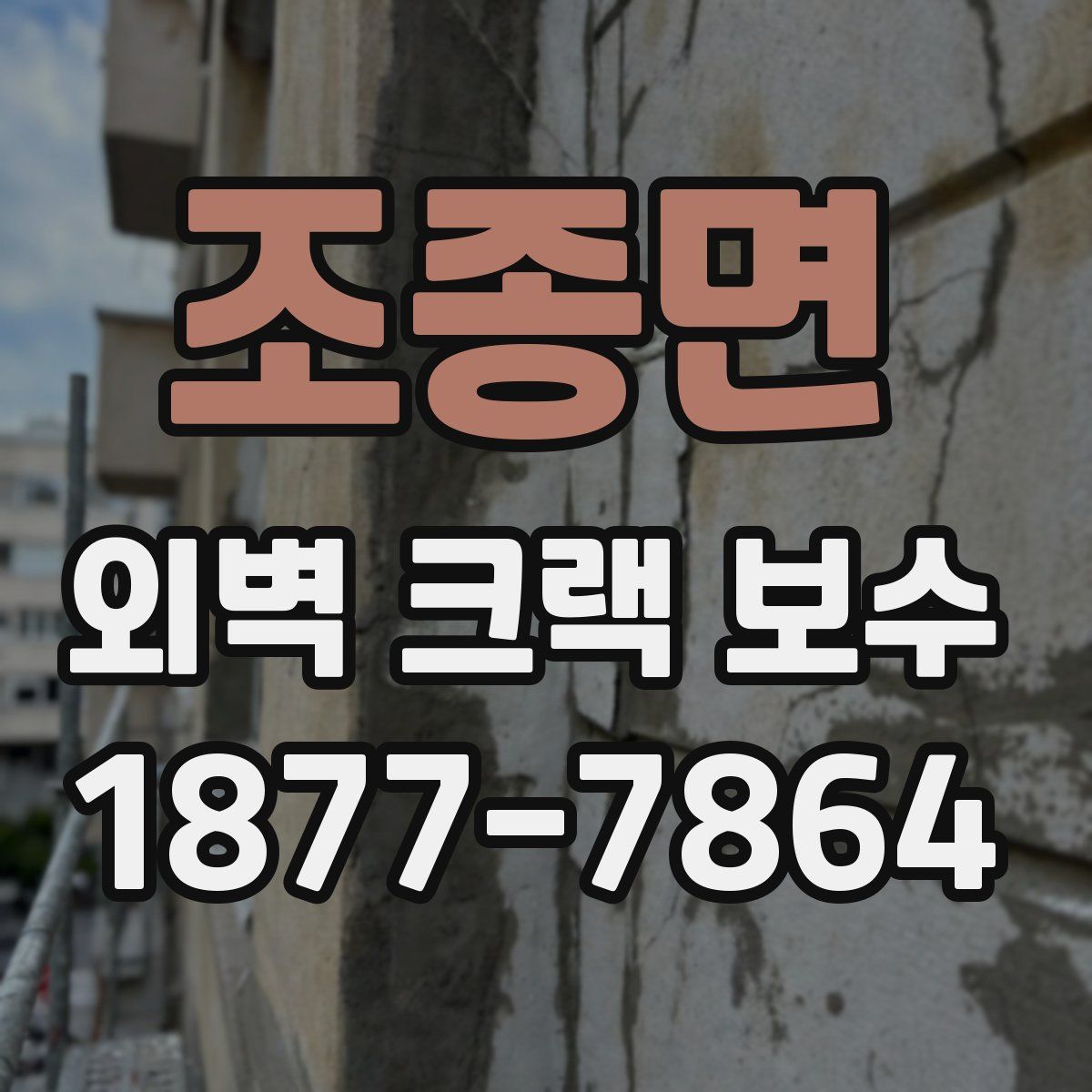 조종면 외벽 크랙 보수
