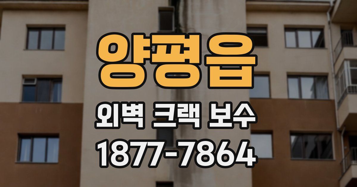 양평읍 외벽 크랙 보수