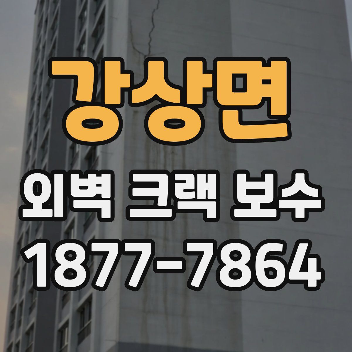 강상면 외벽 크랙 보수