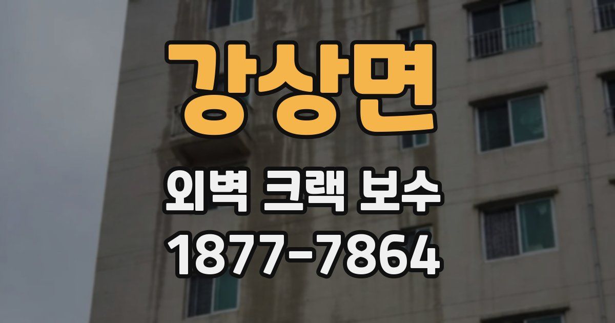 강상면 외벽 크랙 보수