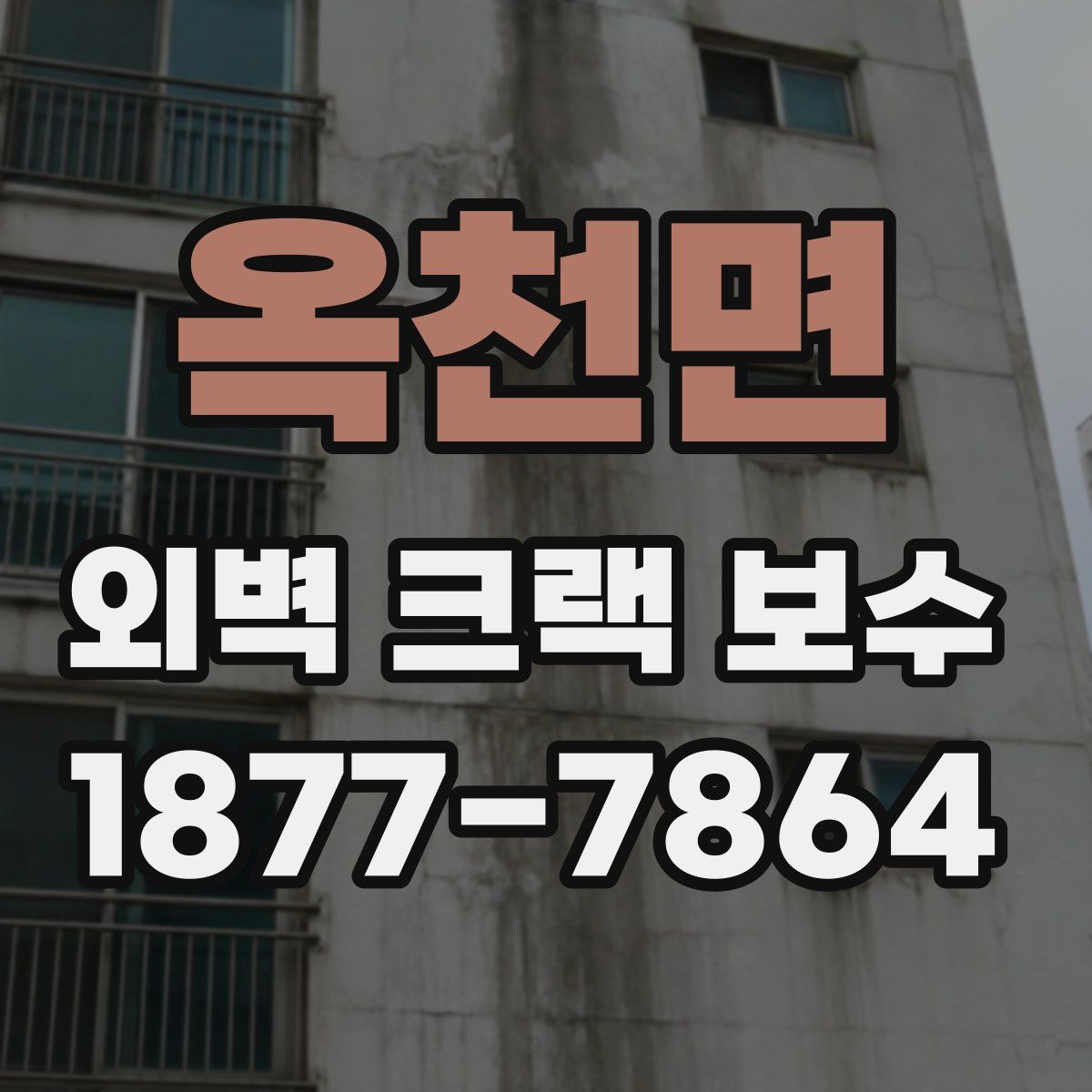 옥천면 외벽 크랙 보수