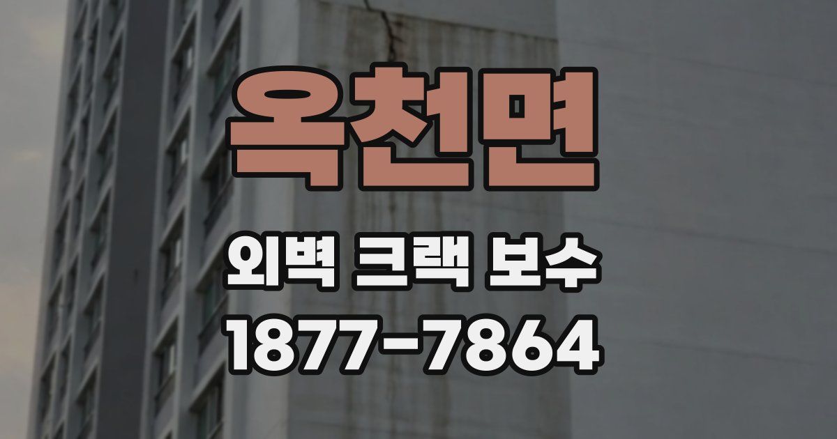 옥천면 외벽 크랙 보수