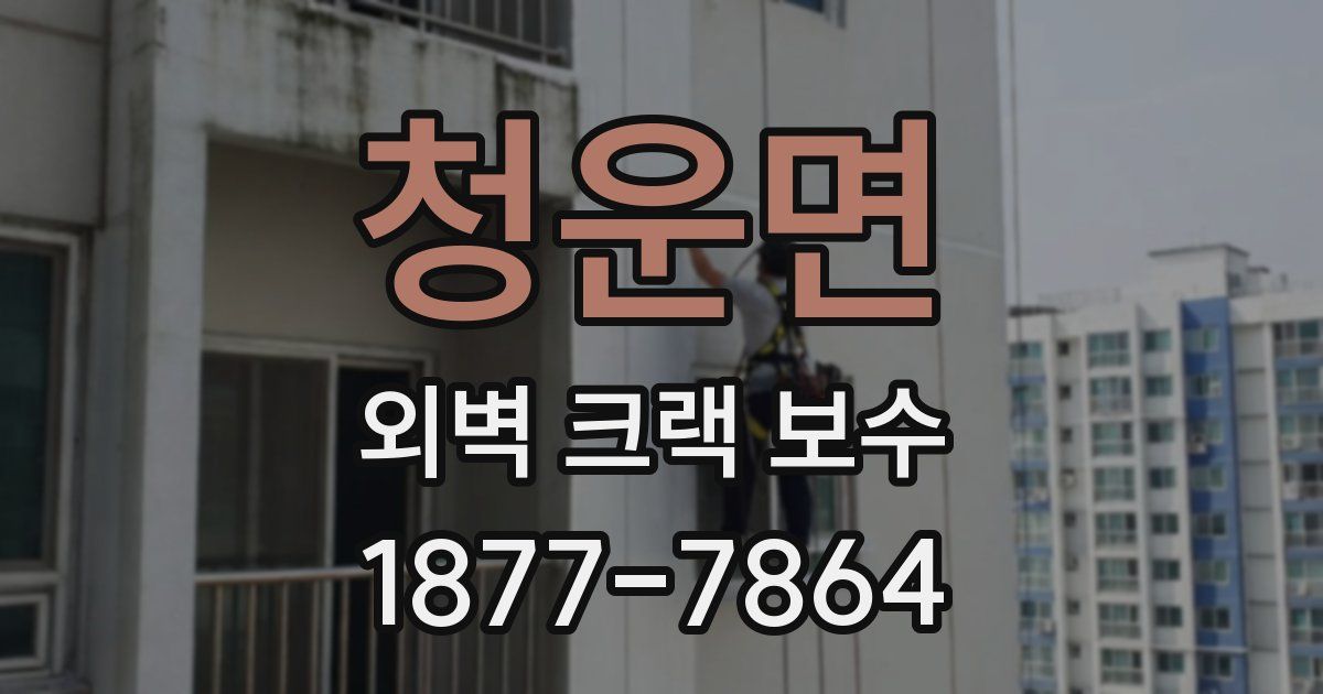 청운면 외벽 크랙 보수